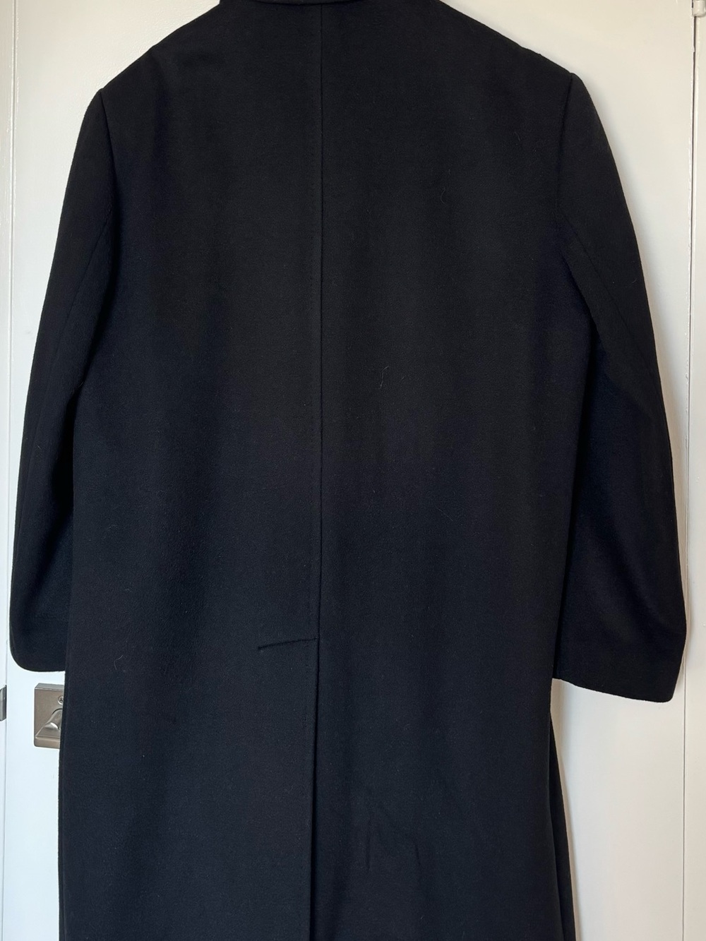 Joseph & Feiss Black Lambswool Single-Breasted Top Coat Overcoat Men's 40R - Picture 6 of 7
